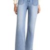 Women's Wide Leg Jeans High Waisted Stretchy Straight Leg Jeans Loose Trendy Denim Pants with Pocket