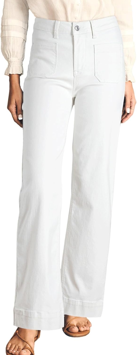 Women's Wide Leg Jeans High Waisted Stretchy Straight Leg Jeans Loose Trendy Denim Pants with Pocket