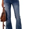 51QxqnVw0lL._AC_SL1000_ Womens High Waisted Jeans Flare Stretch Boyfriend Bootcut Casual Denim Pants