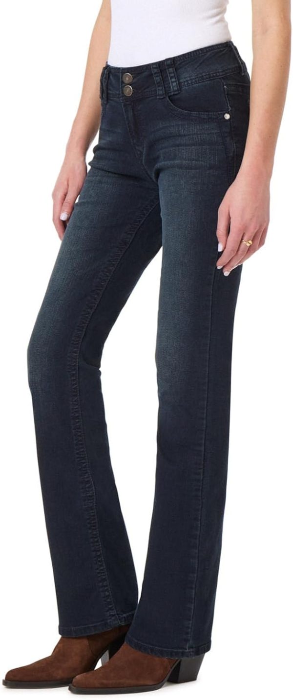 51aHR4BSoL._AC_SL1500_ Luscious Curvy Bootcut Jeans for Women, Mid-Rise Insta Stretch Denim, Size-Inclusive Juniors Jeans, Sizes 0 to 24