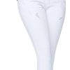 Women's Capri Pants Mid Rise Skinny Ripped Stretchy Cropped Distressed Jeans