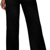 Women's Wide Leg Jeans High Waisted Stretchy Raw Hem Zimbaplatinum Denim Pants