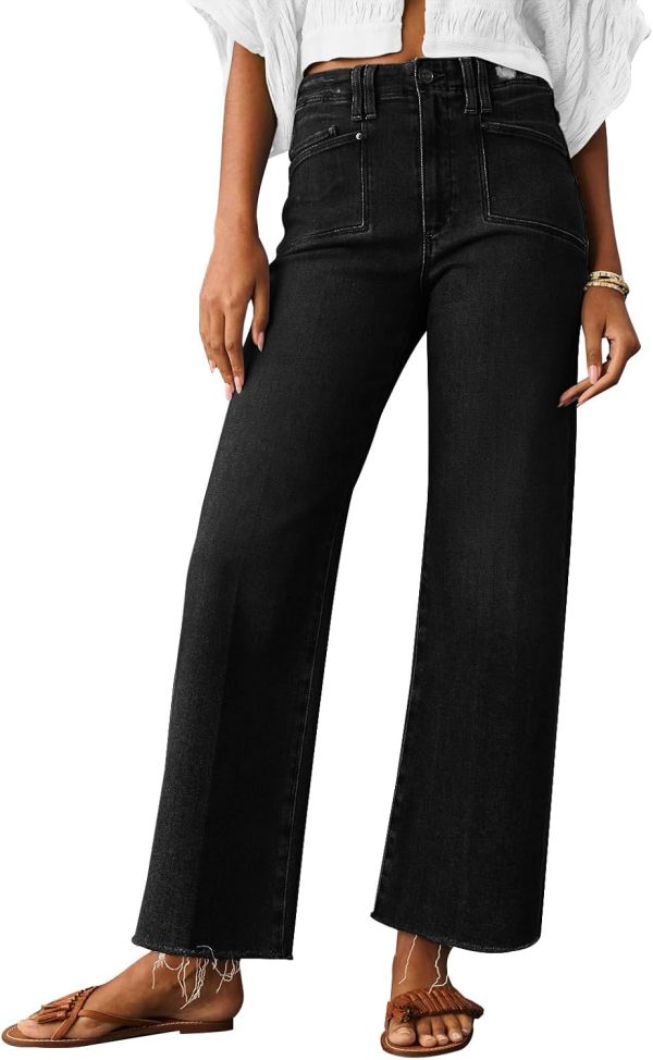 Jeans for Women Wide Leg Baggy High Waist Boyfriends Straight Leg Stretchy Denim Pants Trendy Fall 2025