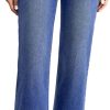 Women's Wide Leg Jeans High Waisted Stretchy Straight Leg Jeans Loose Trendy Denim Pants with Pocket