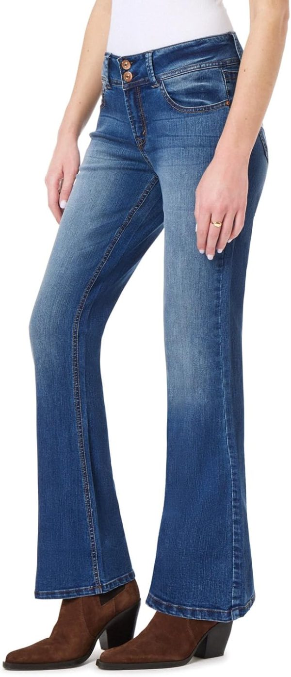 61WhxdSen-L._AC_SL1500_ Luscious Curvy Bootcut Jeans for Women, Mid-Rise Insta Stretch Denim, Size-Inclusive Juniors Jeans, Sizes 0 to 24