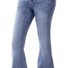 61bGUNgM02L._AC_SL1500_ Women's Flare Bell Bottom Jeans High Waisted Wide Leg Bootcut Jeans Stretchy Denim Pants