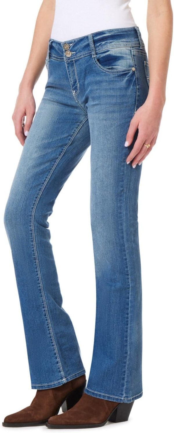 61bJ1JkKJlL._AC_SL1500_ Luscious Curvy Bootcut Jeans for Women, Mid-Rise Insta Stretch Denim, Size-Inclusive Juniors Jeans, Sizes 0 to 24