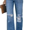 High Waisted Ripped Flare Jeans for Women Distressed Bell Bottom Jeans Wide Leg Pants