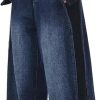 Women Baggy Jeans Mid-Low Waist Boyfriend Streetwear Vintage Jeans Wide Leg Denim Pants
