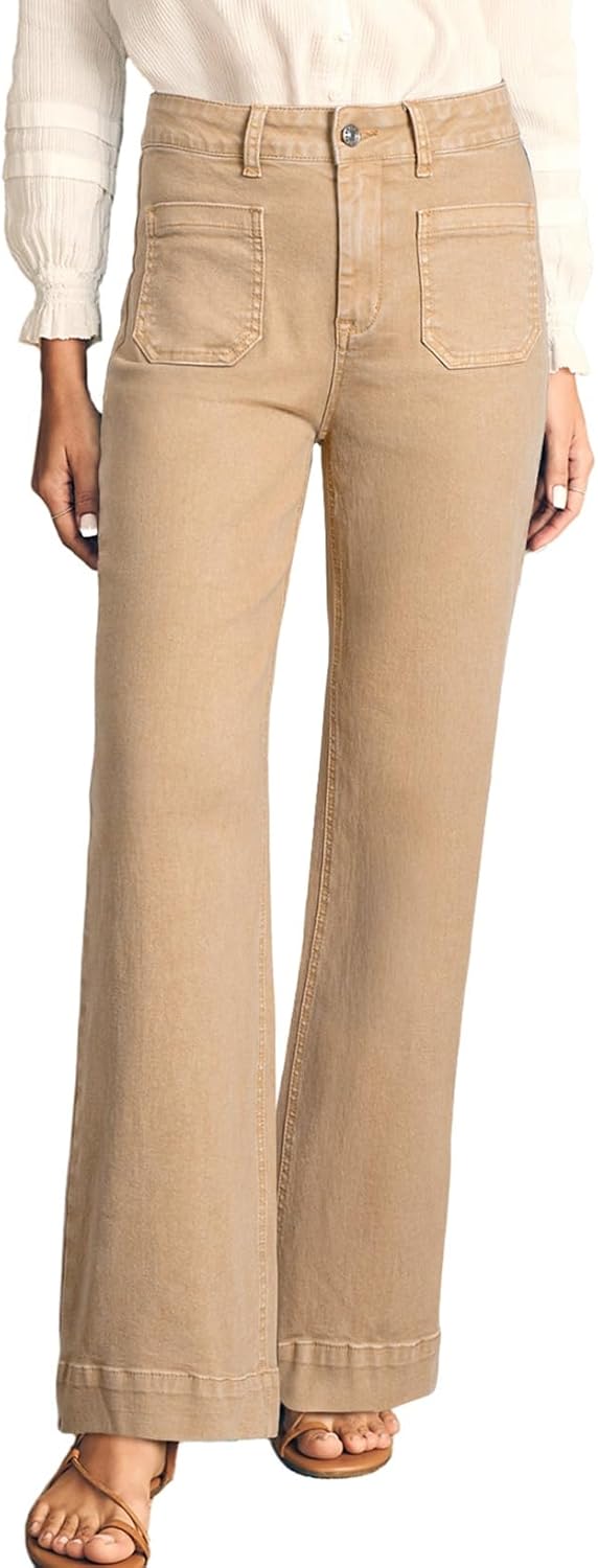 Women's Wide Leg Jeans High Waisted Stretchy Straight Leg Jeans Loose Trendy Denim Pants with Pocket