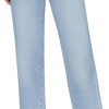 Straight Leg Jeans for Women Trendy High Waisted Cropped Boyfriend Mom Stretchy Frayed Hem Loose Wide Leg Baggy Pants