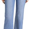 Women's Wide Leg Jeans High Waisted Stretchy Straight Leg Jeans Loose Trendy Denim Pants with Pocket