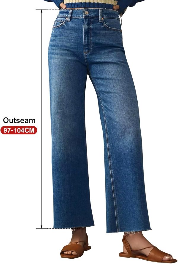 Jeans for Women Wide Leg Baggy High Waist Boyfriends Straight Leg Stretchy Denim Pants Trendy Fall 2025