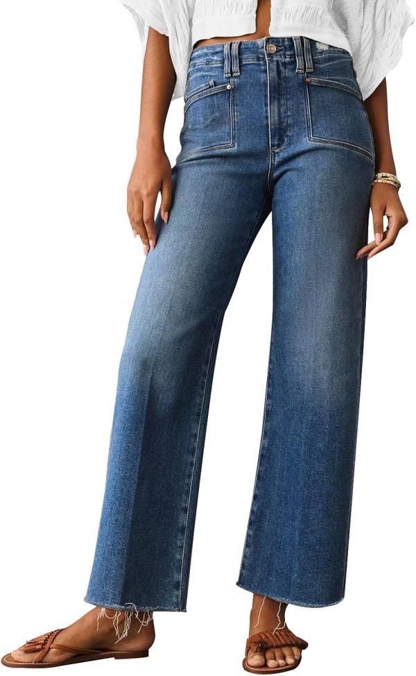 Jeans for Women Wide Leg Baggy High Waist Boyfriends Straight Leg Stretchy Denim Pants Trendy Fall 2025