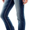 71Biyy-urSL._AC_SL1500_ Luscious Curvy Bootcut Jeans for Women, Mid-Rise Insta Stretch Denim, Size-Inclusive Juniors Jeans, Sizes 0 to 24