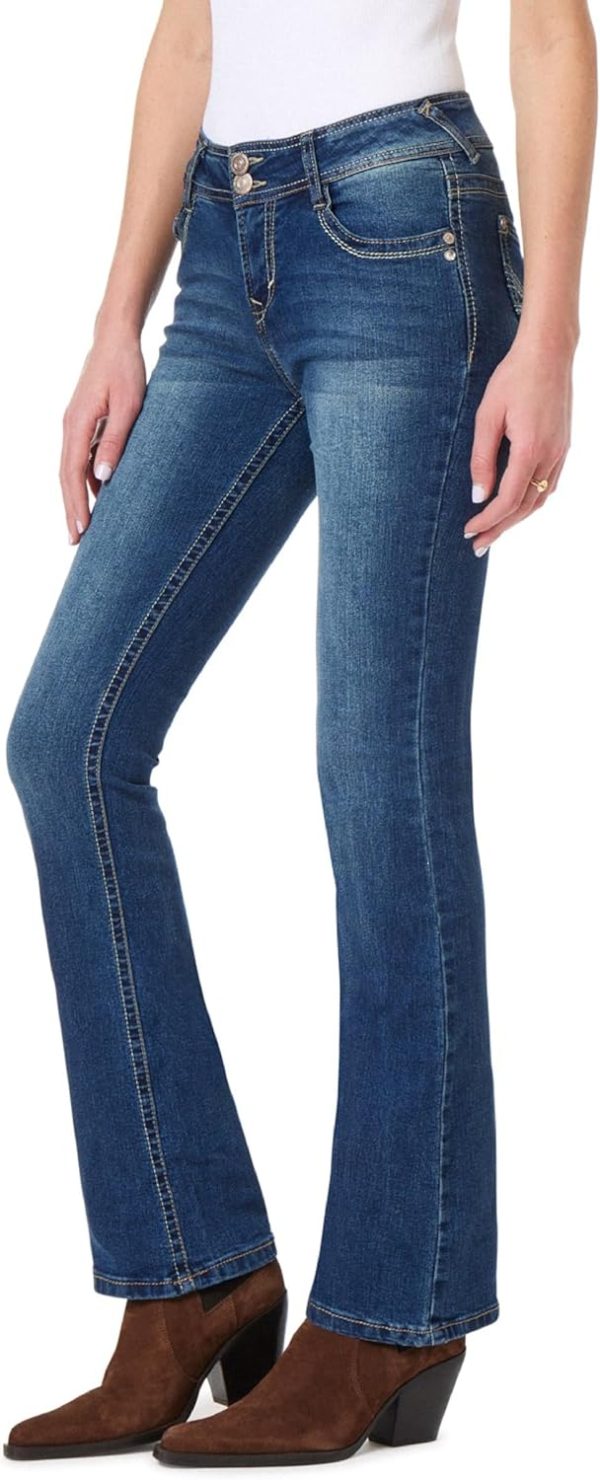 71GCpdGjPNL._AC_SL1500_ Luscious Curvy Bootcut Jeans for Women, Mid-Rise Insta Stretch Denim, Size-Inclusive Juniors Jeans, Sizes 0 to 24