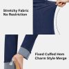 Women’s Straight Leg Jeans High Waisted Boyfriend Stretchy Cuffed Denim Pants