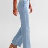 Straight Leg Jeans for Women Trendy High Waisted Cropped Boyfriend Mom Stretchy Frayed Hem Loose Wide Leg Baggy Pants