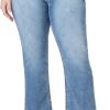 71fGW1EMsUL._AC_SL1500_ Luscious Curvy Bootcut Jeans for Women, Mid-Rise Insta Stretch Denim, Size-Inclusive Juniors Jeans, Sizes 0 to 24