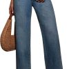 Jeans for Women Wide Leg Baggy High Waist Boyfriends Straight Leg Stretchy Denim Pants Trendy Fall 2025