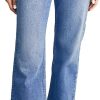 Women's Wide Leg Jeans High Waisted Stretchy Straight Leg Jeans Loose Trendy Denim Pants with Pocket