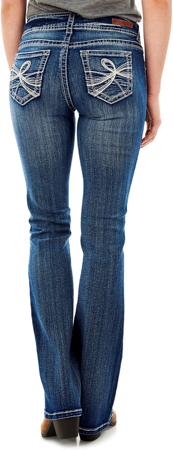 71sVKXjIEIL._AC_SL1500_ Luscious Curvy Bootcut Jeans for Women, Mid-Rise Insta Stretch Denim, Size-Inclusive Juniors Jeans, Sizes 0 to 24