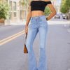71shSdd77lL._AC_SL1500_ Women's Flare Bell Bottom Jeans High Waisted Wide Leg Bootcut Jeans Stretchy Denim Pants
