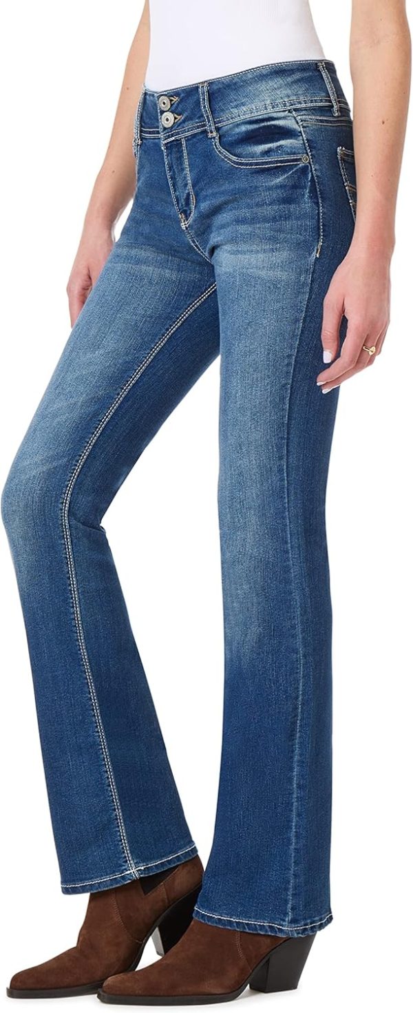 817ZyEmqThL._AC_SL1500_ Luscious Curvy Bootcut Jeans for Women, Mid-Rise Insta Stretch Denim, Size-Inclusive Juniors Jeans, Sizes 0 to 24
