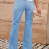 High Waisted Ripped Flare Jeans for Women Distressed Bell Bottom Jeans Wide Leg Pants