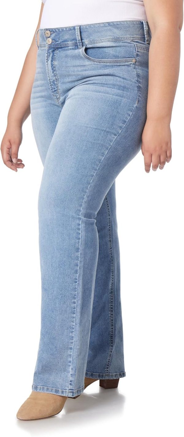 81y77akaCOL._AC_SL1500_ Luscious Curvy Bootcut Jeans for Women, Mid-Rise Insta Stretch Denim, Size-Inclusive Juniors Jeans, Sizes 0 to 24